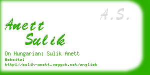 anett sulik business card